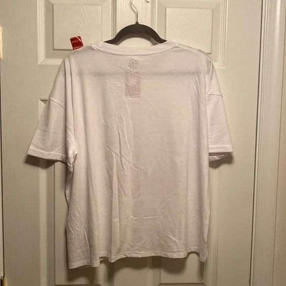 Team USA White T-Shirt with Red and Blue Print… - Picture 2 of 7